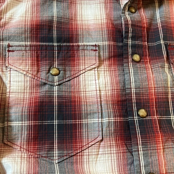 Wrangler Button Up Shirt Long Sleeve Mens Size Small Plaid Pearl Snap Cotton - Picture 4 of 6